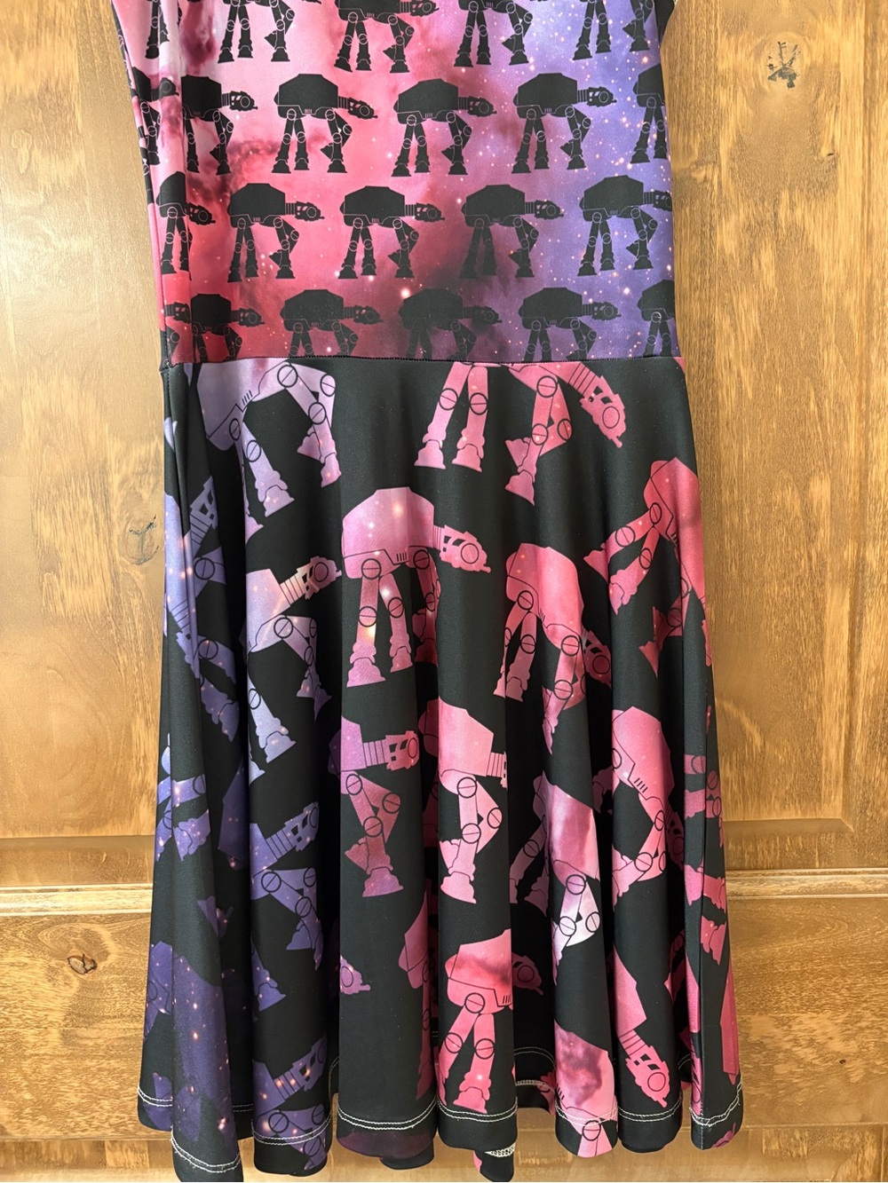 Star Wars Pink & Purple AT-AT Fit-and-Flare Dress